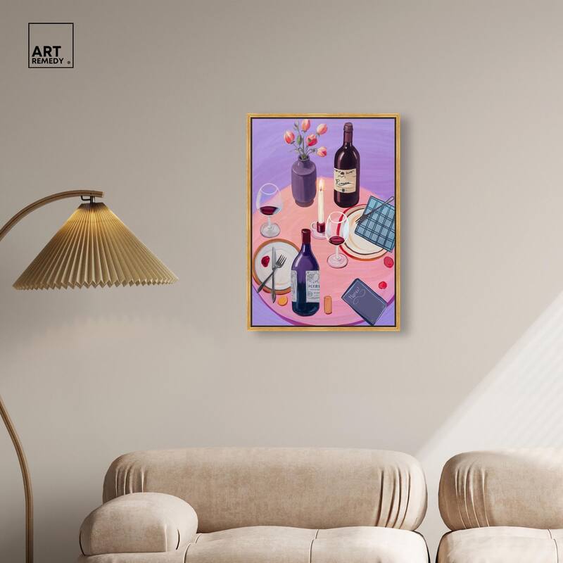 Lavender Haze Dinner Canvas by Art Remedy