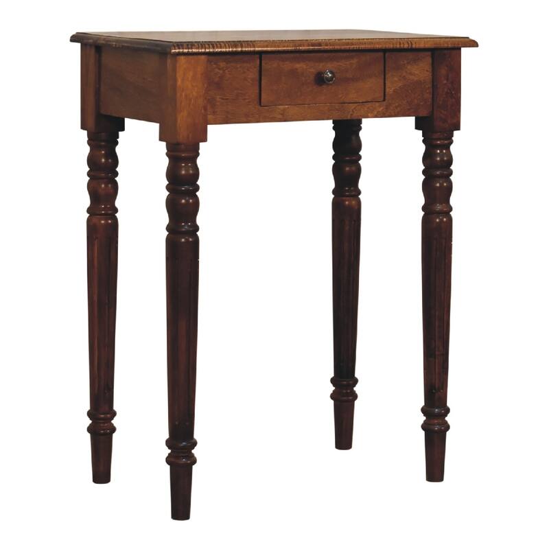 Artisan Furniture Chestnut Turned Leg Writing Desk ,Brown,1 Drawer