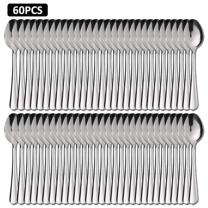 60 Pieces Forks /Spoons/Knives Silverware Set Stainless Steel Flatware Set - 60PCS Dinner Spoons