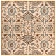 preview thumbnail 65 of 122, Patchway Handmade Classic Floral Wool Area Rug 4' Square - Beige - Square