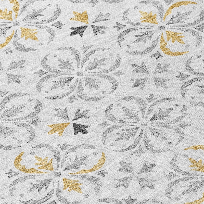 Machine Washable Indoor/ Outdoor Chantille Traditional Medallion Rug