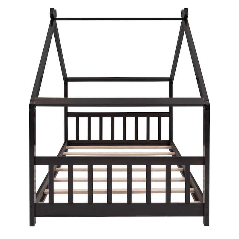 Twin Size House Bed Wood Bed