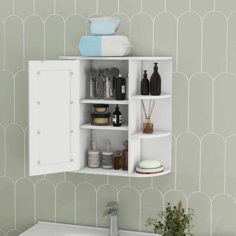 Bathroom Medicine Cabinet With Mirror - White