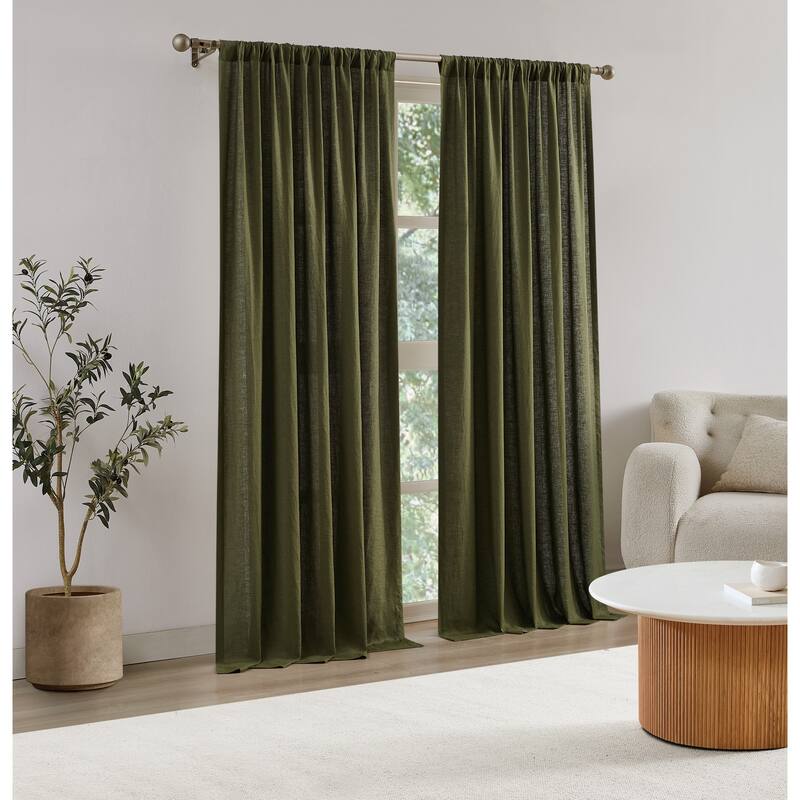 Brooklyn Loom Flax Linen Window Curtain Pair