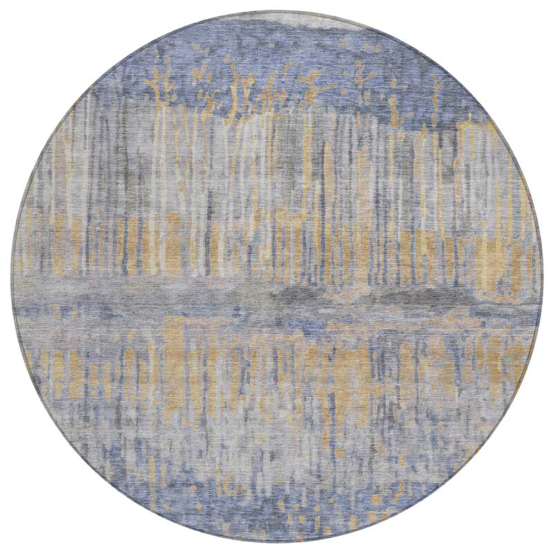 Machine Washable Indoor/ Outdoor Modern Ombre Chantille Rug