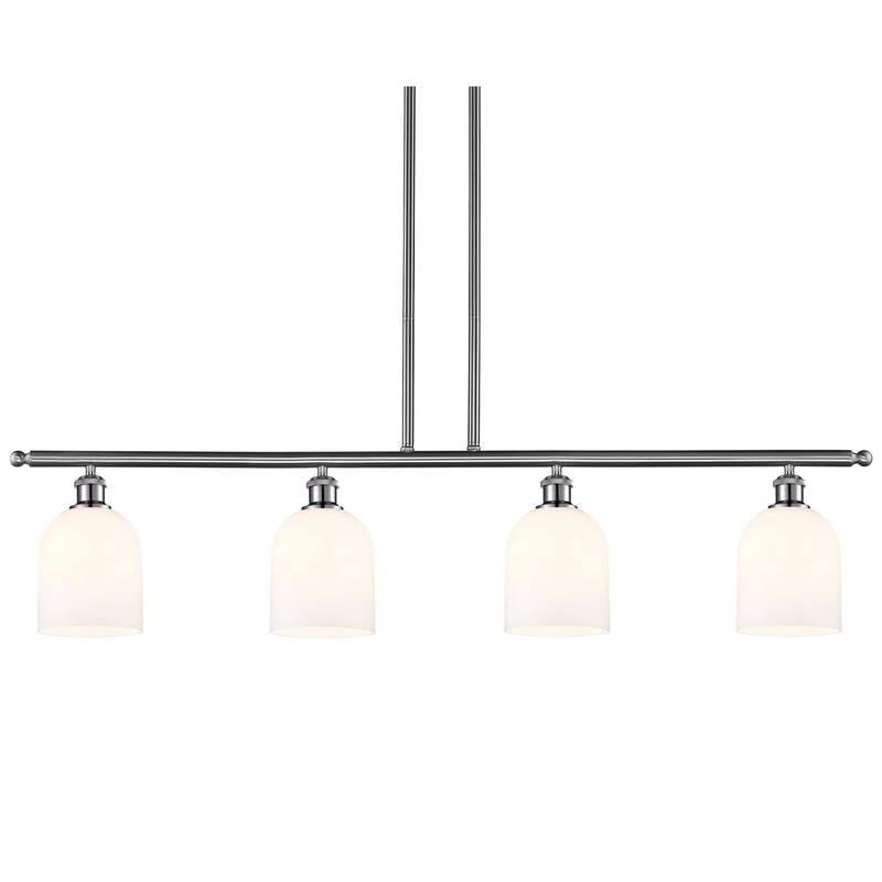 Innovations Lighting 516-4I-10-48 Bella Pendant Bella 4 Light 48" Wide - Brushed Satin Nickel / Gloss White