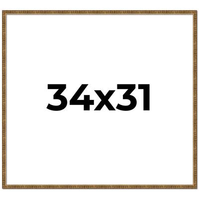 34x31 Frame Gold Picture Frame - Complete Modern Photo Frame Includes