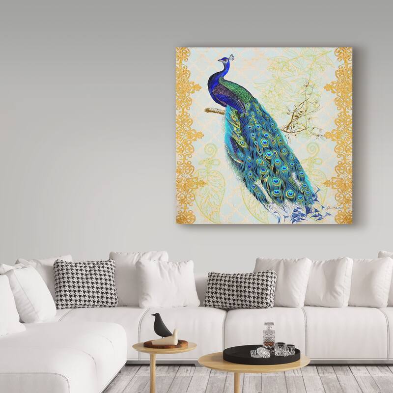Jean Plout 'Beautiful Peacock' Canvas Art