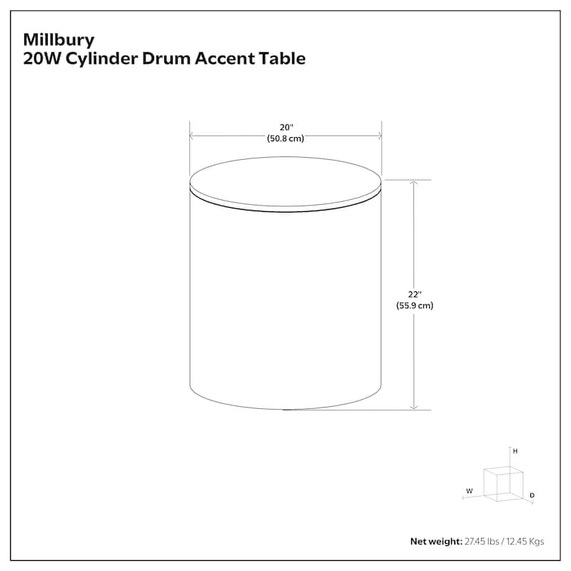 WYNDENHALL Hillmount 20 inch Wide Contemporary Side Table Assembled