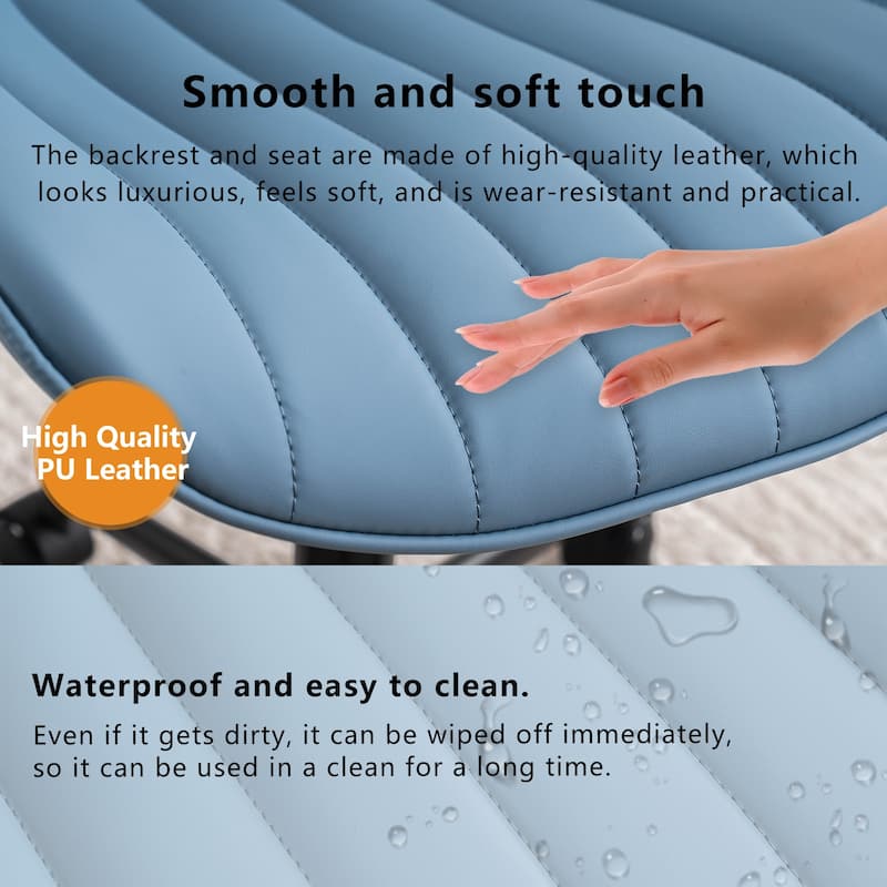 Ergonomic Office Chair Swivel Armless Desk Chair with Wheels