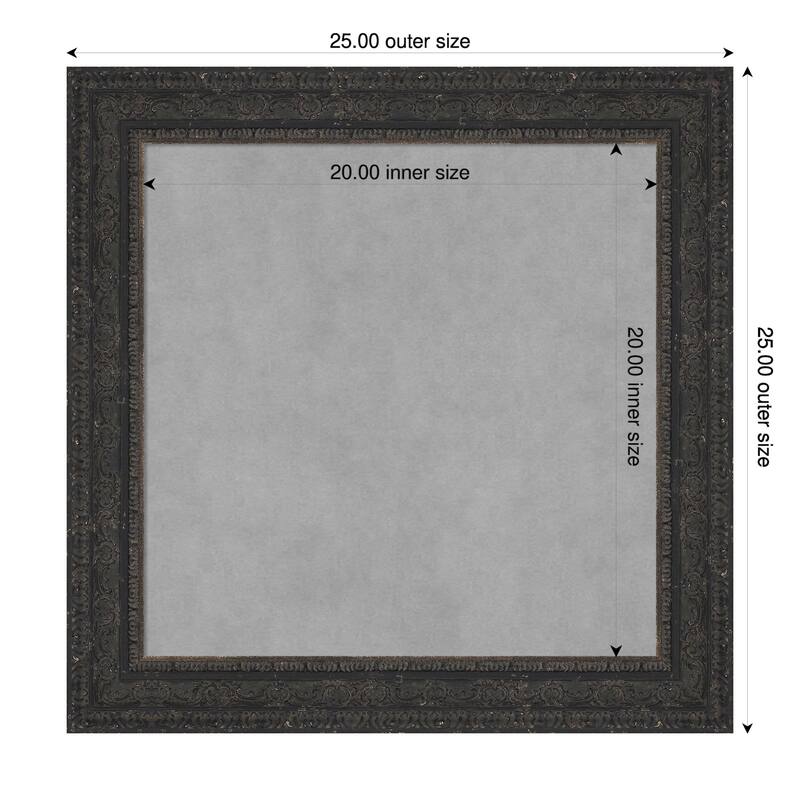 Amanti Art Attic Aged Black Framed - 25 x 25 in - Attic Aged Black