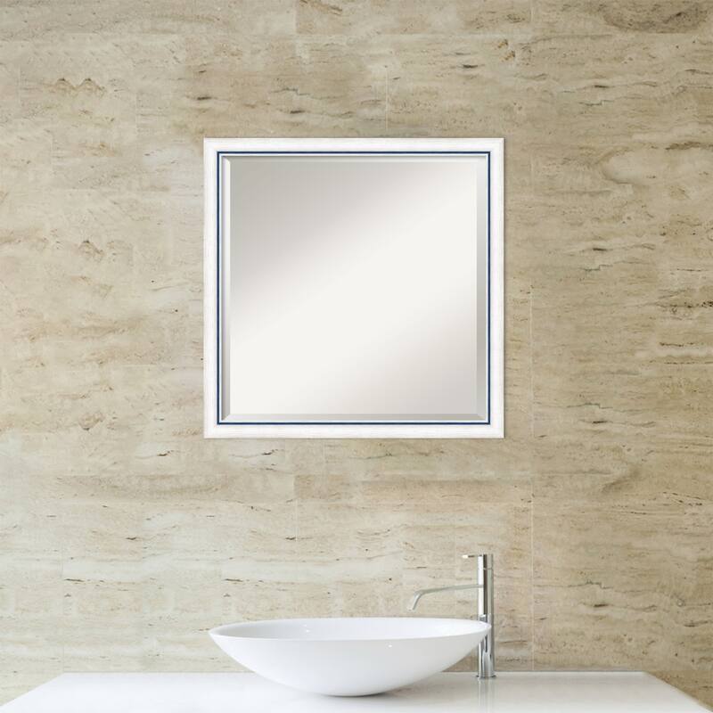 Morgan Beveled Wood Framed Bathroom Vanity Wall Mirror