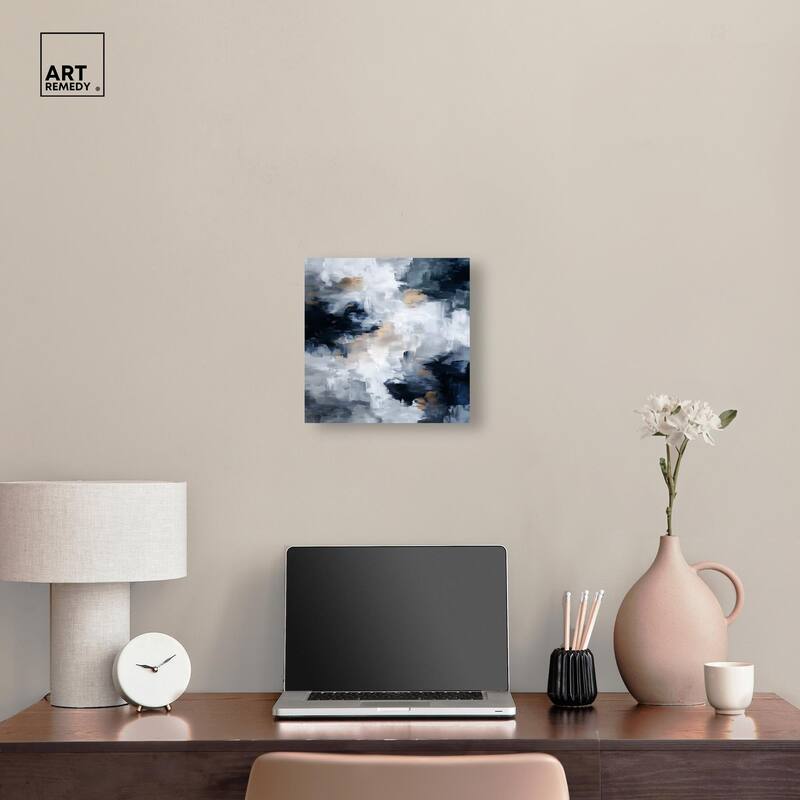 Midnight and Ivory II Canvas by Art Remedy, Gallery Wrapped
