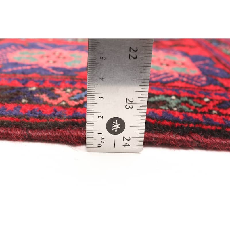 ECARPETGALLERY Hand-knotted Teimani Red Wool Rug - 3'2 x 4'11