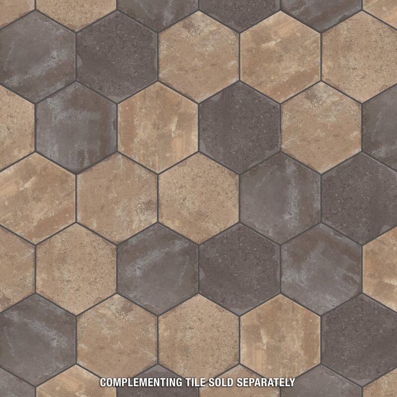 Merola Tile Brickyard Hex Olive 8-1/2" x 9-7/8" Porcelain Floor and Wall Tile