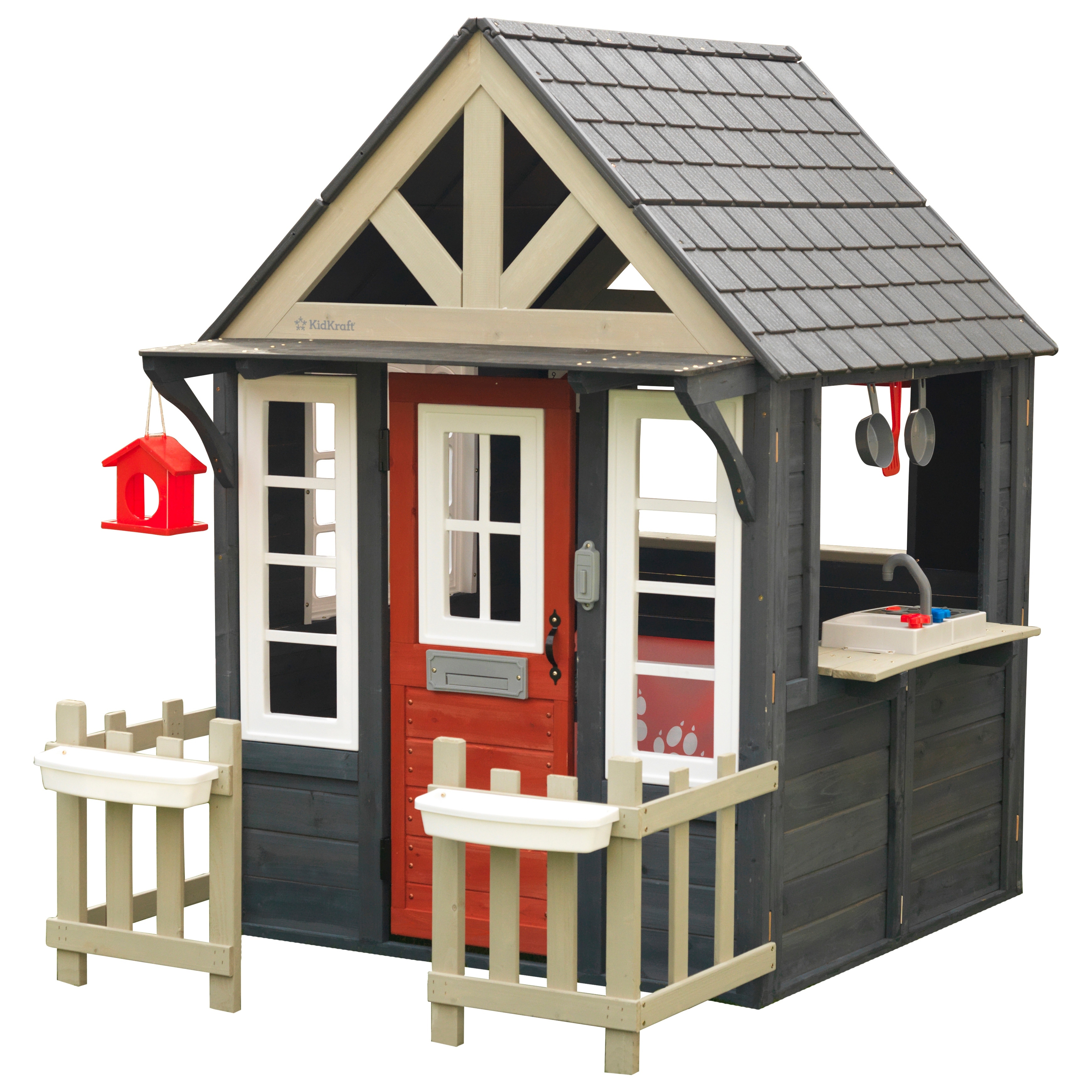 KidKraft Riverscape Wooden Outdoor Playhouse - Navy