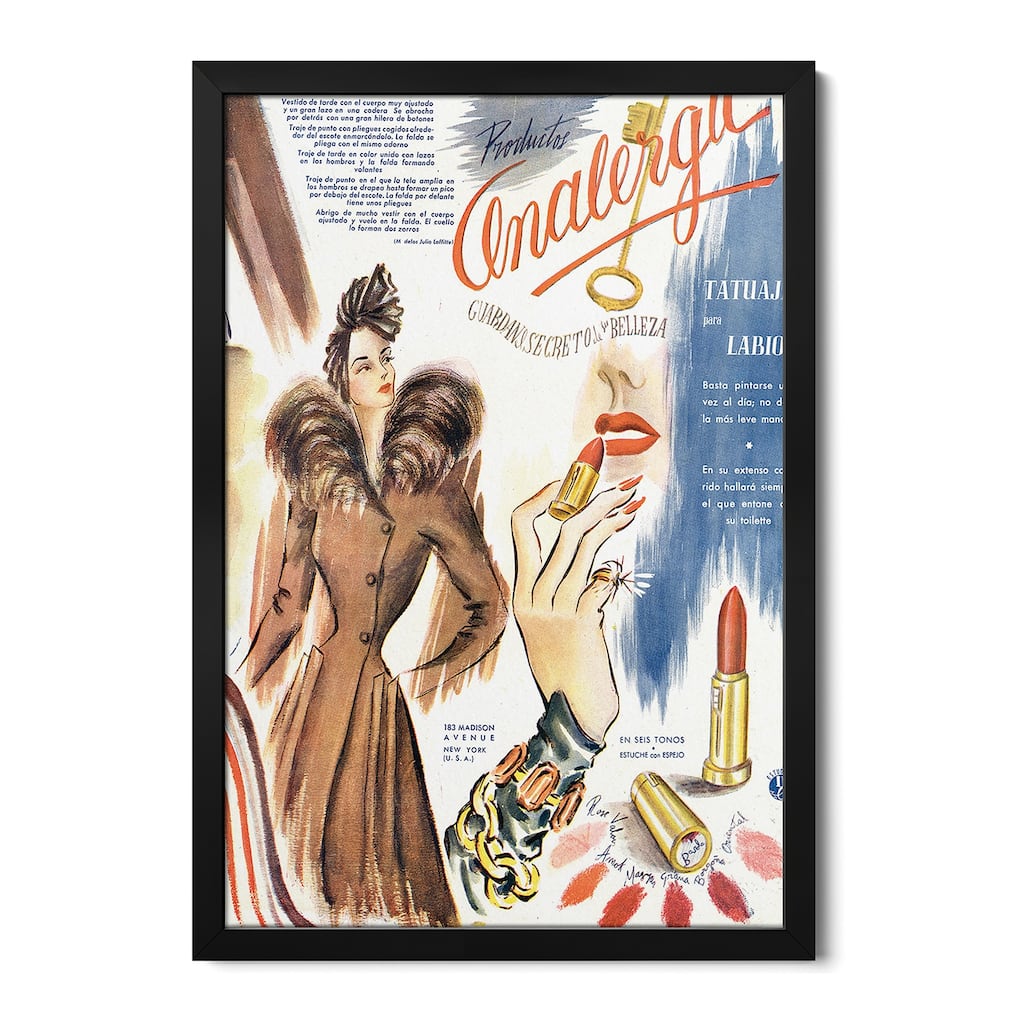 1930s Lipstick Magazine Advert Premium Framed Poster by The Advertising Archives