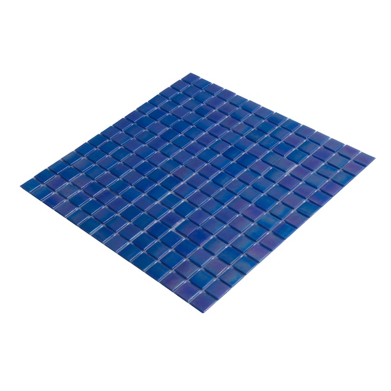 Apollo tile 12" x 12" Nacreous Glossy Royal Blue Glass Tile (20 sq ft/case) - 20 Pack