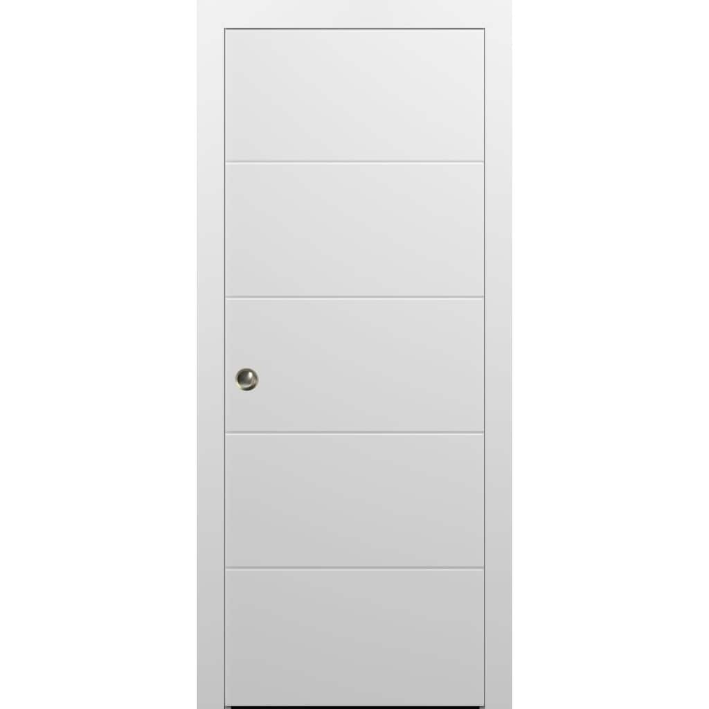 SartoDoors Planum 0770 | Interior French Doors French Door | Solid Wood | Hardware Set | 18x80, White
