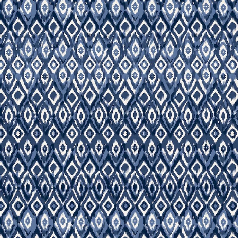 Graphic Indigo and Navy Indoor/ Outdoor Chair Cushion and Pillow Set