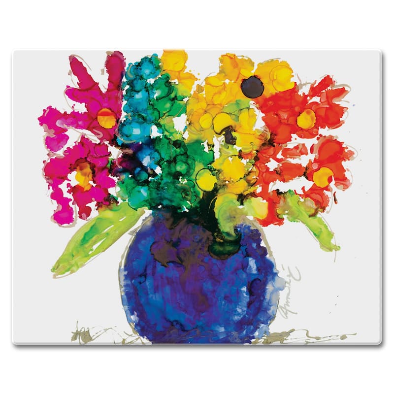 Counterart Glass Cutting Board Counter Saver 12"x15" , Lovitude - 12x15x.203
