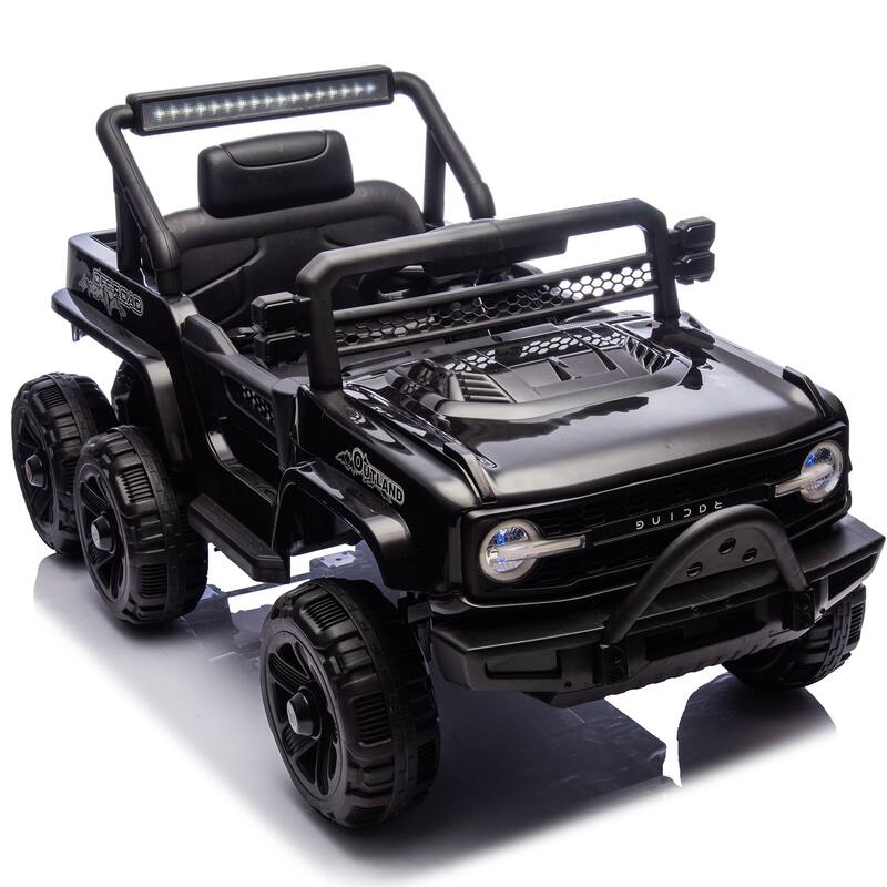 12V Kids Ride On 6-Wheel electric truck car W/Parents Control,Six-Wheel Suspension,Four motors,Power display,Searchlight