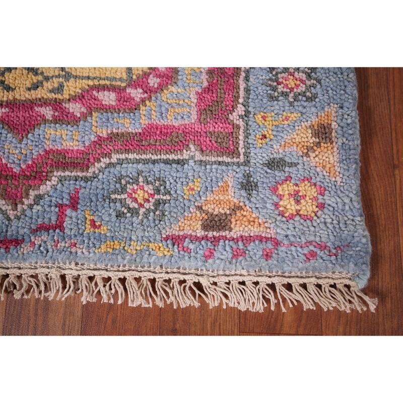 Blue Kazak Oriental Runner Rug Hand-Knotted Wool Carpet - 2'6"x 9'8"
