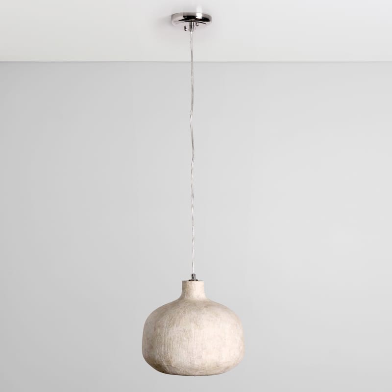 Jodi 1-Light Antique Alabaster Concrete Pendant by Kosas Home