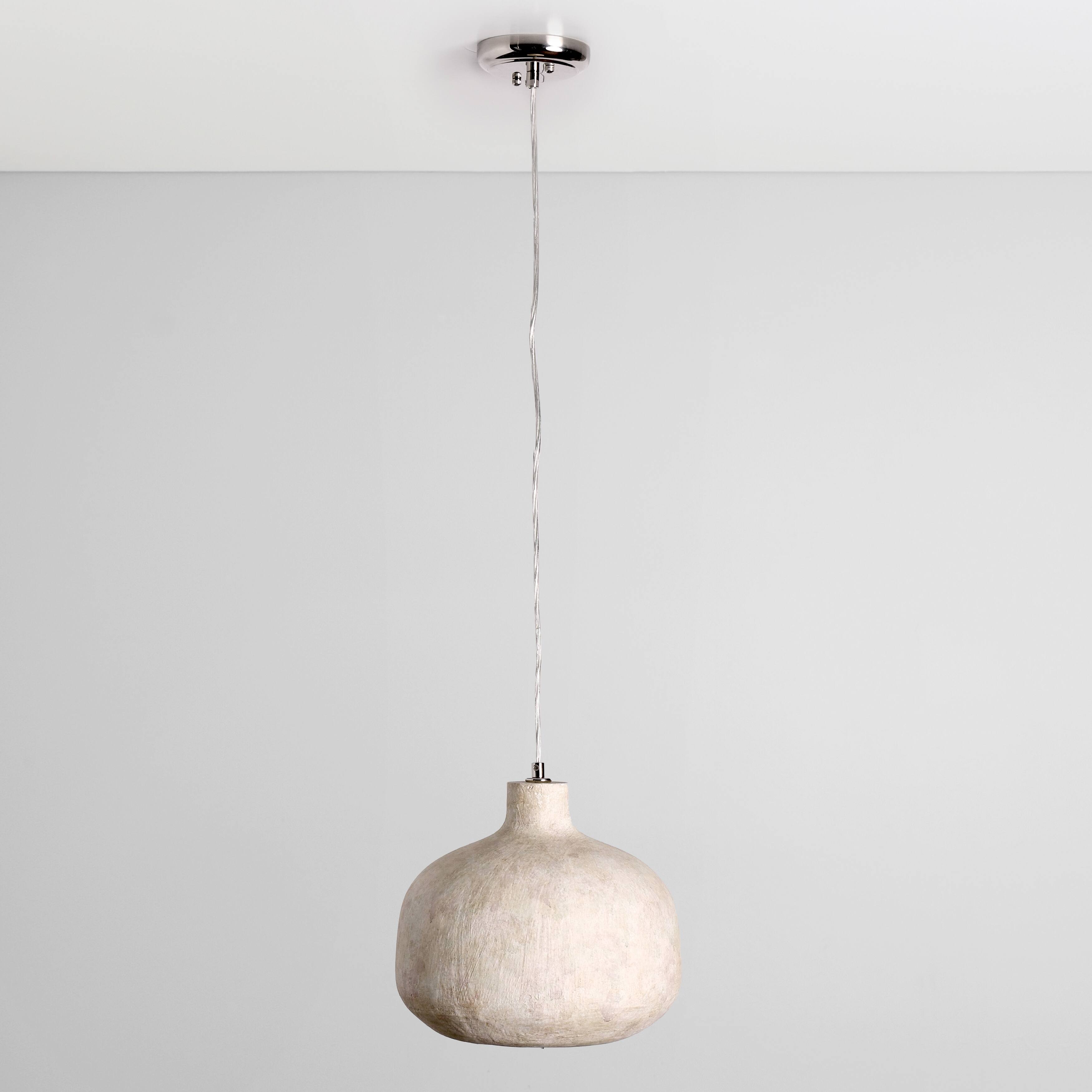 Jodi 1Light Antique Alabaster Concrete Pendant by Kosas Home On Sale
