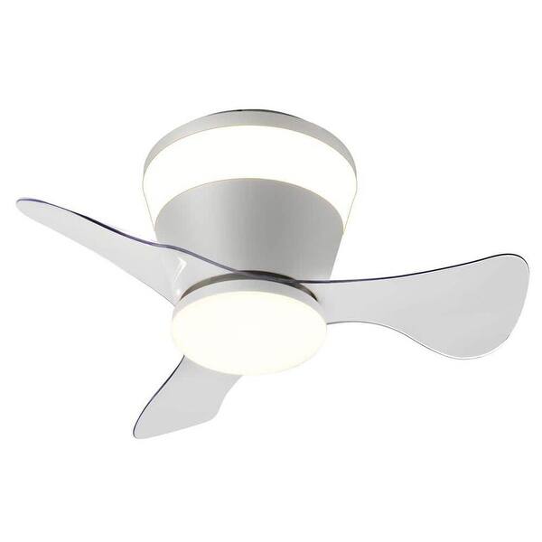 19.6 in. Integrated LED Indoor White Ceiling Fan Light with Remote