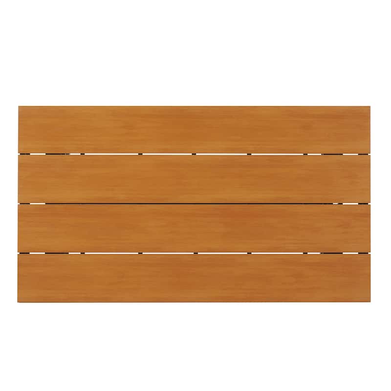 Spruce & Spring Outdoor Set with PE Rattan Chairs and Plastic Wood Table