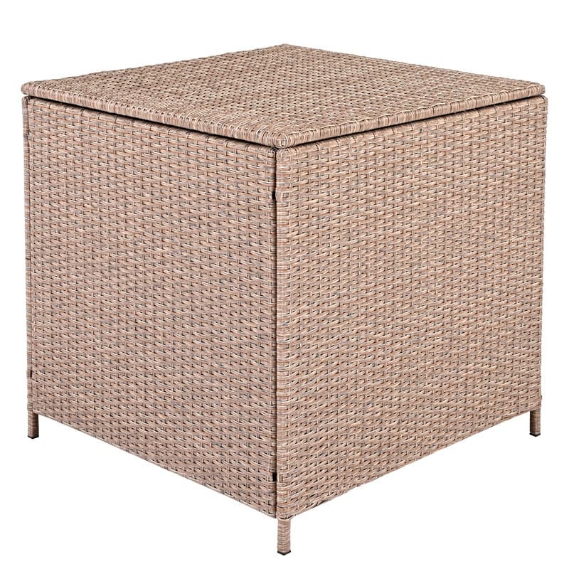 6-Piece All-Weather PE Rattan Patio Set – Adjustable Seating, Storage Box, Removable Covers & Tempered Glass Table Top‌