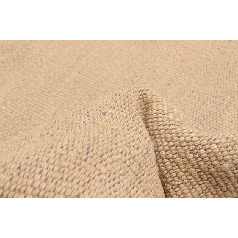 ECARPETGALLERY Flat-Weave Natural Khaki Wool Kilim - 2'11 x 9'3