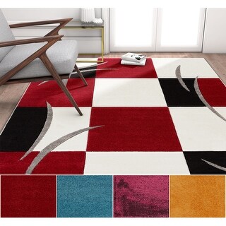 Area Rug With Square Pattern Well Woven Modern Geometric Squares Area Rug - 3'11 x 5'3 - 3'11