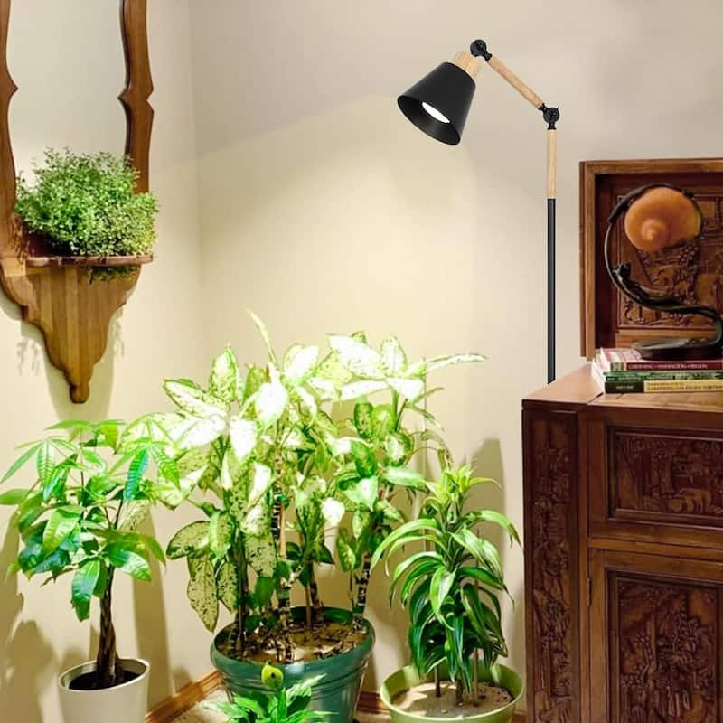 Grow Lights for Indoor Plants Full Spectrum, Plant Lights for Indoor Growing with 20W COB Grow Light Blub, 4/8/12H Timer