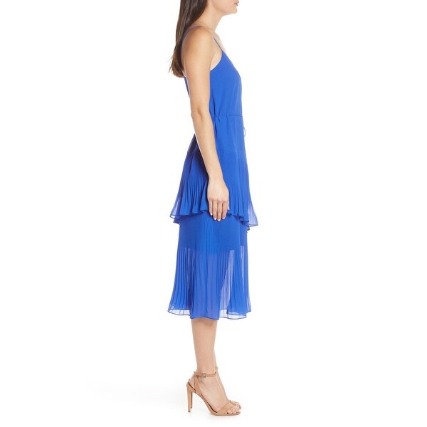 chelsea28 pleat detail midi dress