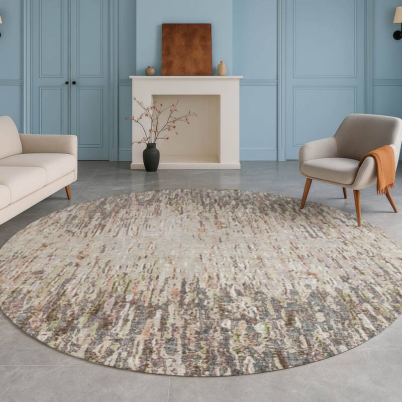 Machine Washable Indoor/ Outdoor Abstract Moxy Chantille Rug