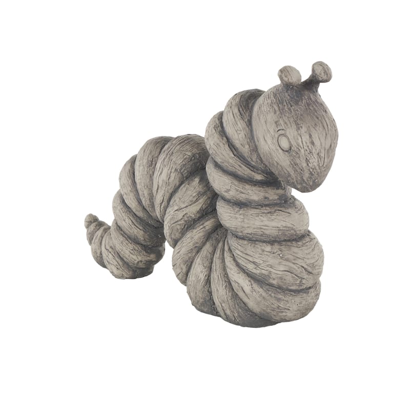 Polyresin Worm Textured Sculpture - Gray - Roche River Decor - 4"W x 15"L x 11"H