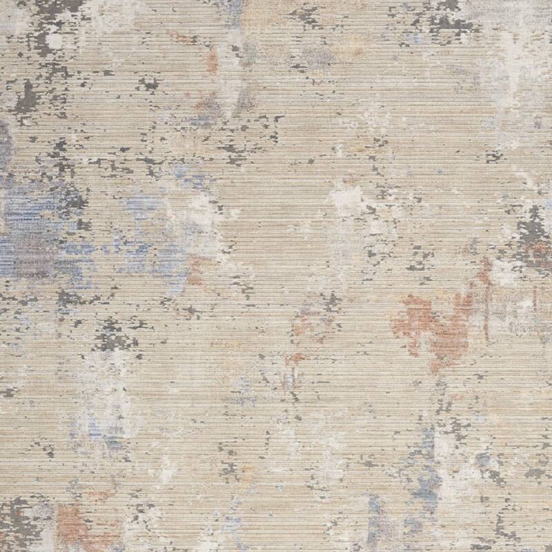 Power Loomed Abstract Modern Stain Resistant with Fringe Area Rug - 120' X '94' X '0.25