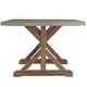 preview thumbnail 13 of 16, Benchwright Rustic Pine Trestle Accent Dining Table by iNSPIRE Q Artisan