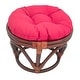 preview thumbnail 15 of 17, Bali 18-inch Footstool with Solid Outdoor Cushion