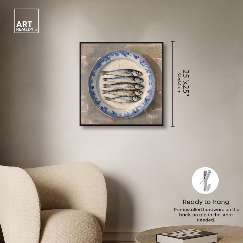 Sardines Still Life Canvas by Art Remedy