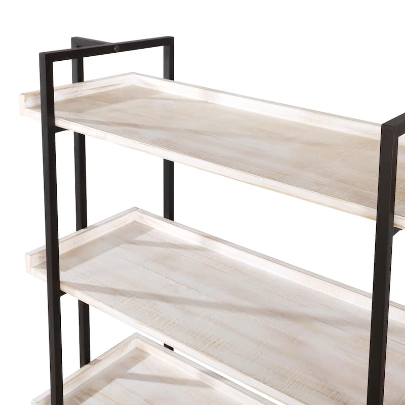 Atos Industrial 5-Tier Metal Open Back Bookshelf by Furniture of America