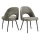 preview thumbnail 50 of 55, Presley Upholstered Dining Chairs (Set of 2) by iNSPIRE Q Modern Light Grey PU Leather
