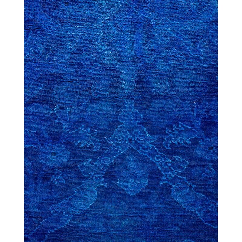 Contemporary Overdyed Wool Hand Knotted Runner - 2' 7" x 18' 5"