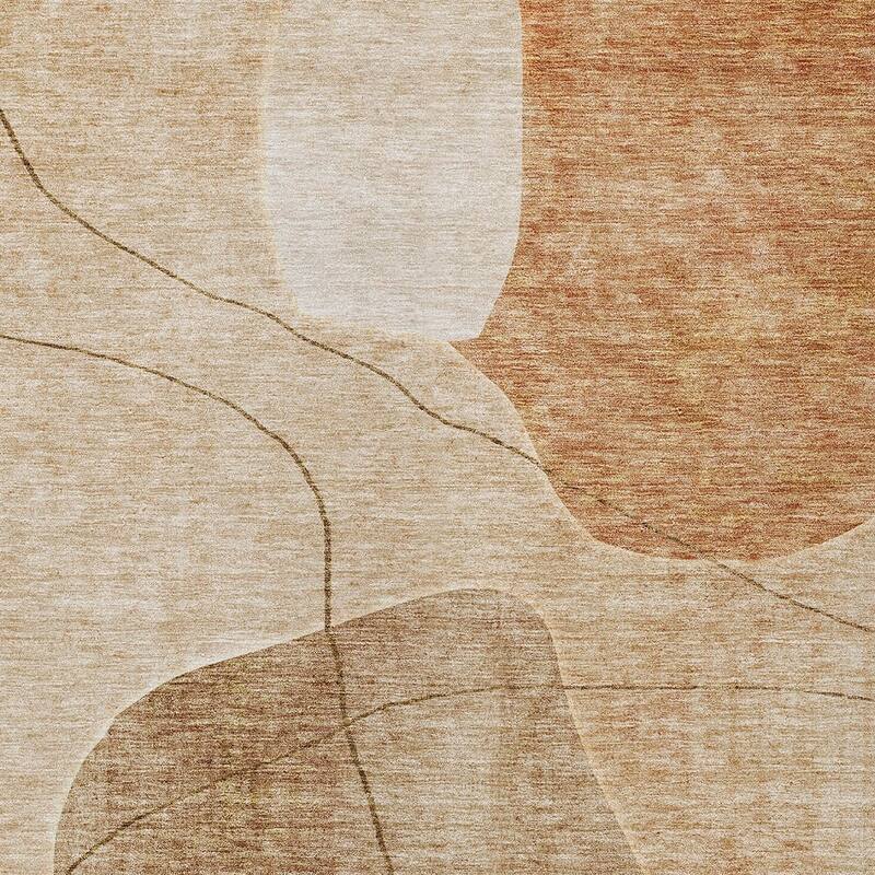 HomeRoots Abstract Transitional Rectangle Outdoor Rug