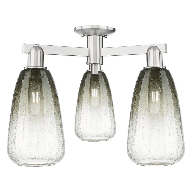 Innovations Lighting Downtown Urban - Brookhaven Almond - 3 Light 24" Semi-Flush Mount