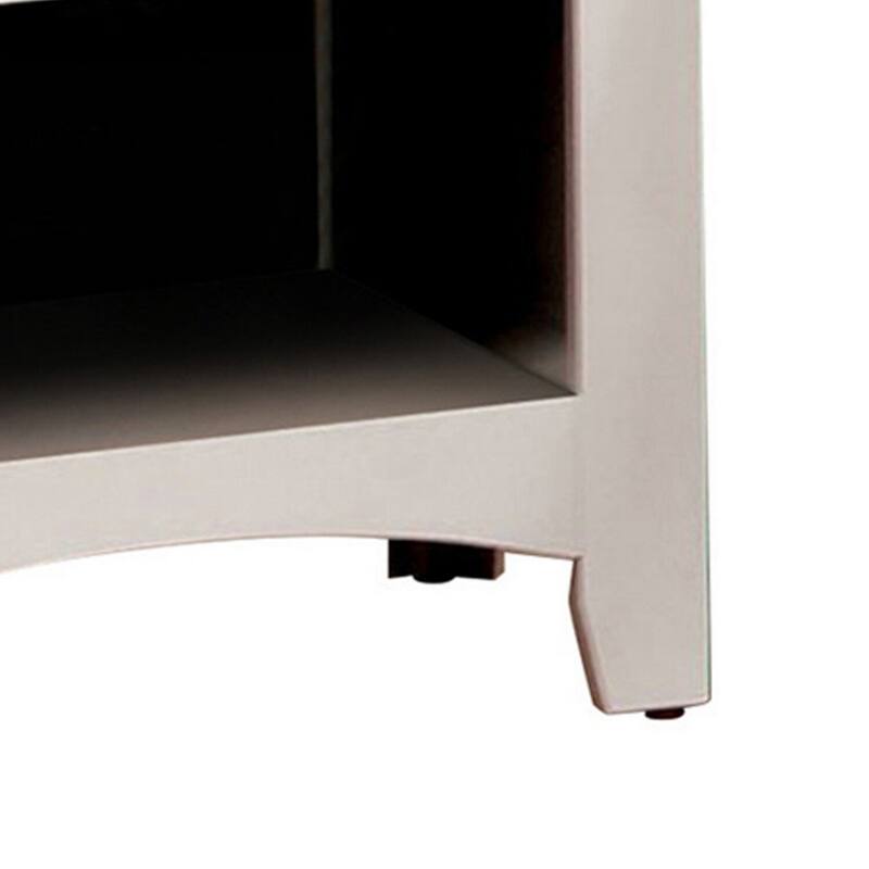 White 1 Drawer 19 in. W Nightstand with Sturdy Hardware and Ample Storage
