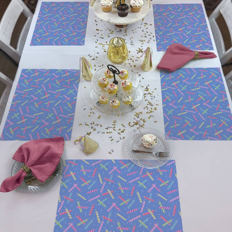 Candle Toss 24 Sheet Reusable Premium Paper Stock Placemats in Resealable Storage Bag Made in The USA 17" x 11"