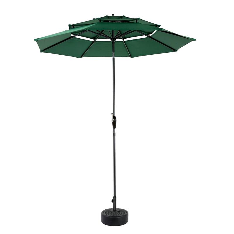 Topcraft 10ft Aluminum 3 Tier Tiltable Market Umbrella